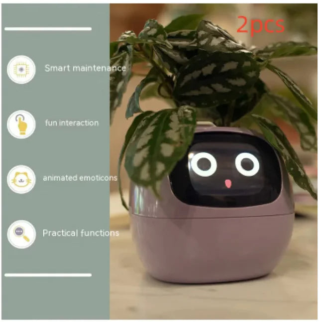 AI-Powered Smart Planter with Expressions & Sensors 🌱🤖