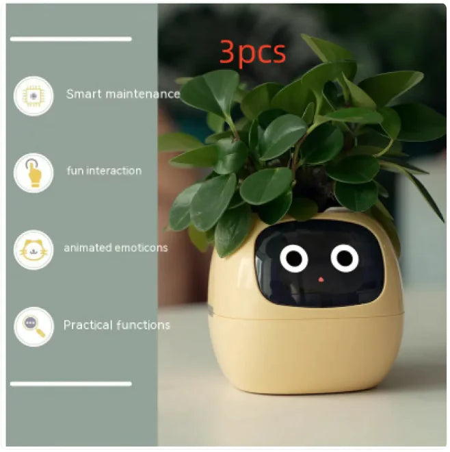 AI-Powered Smart Planter with Expressions & Sensors 🌱🤖