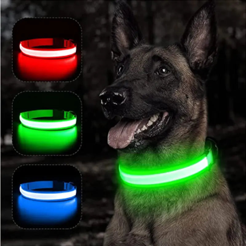 Led Glowing Adjustable Dog Collar 🐾🌟