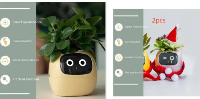 AI-Powered Smart Planter with Expressions & Sensors 🌱🤖