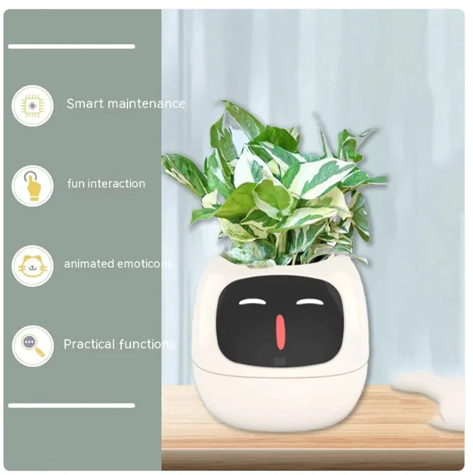 AI-Powered Smart Planter with Expressions & Sensors 🌱🤖