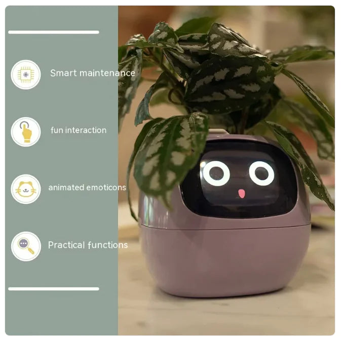 AI-Powered Smart Planter with Expressions & Sensors 🌱🤖