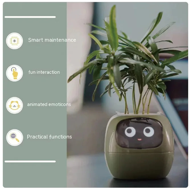 AI-Powered Smart Planter with Expressions & Sensors 🌱🤖